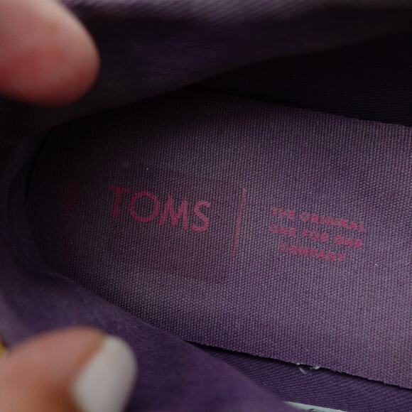 TOMS Canvas Multicolor Paisley Flower Print Slip on Flats -Size 9 - Picture 6 of 7